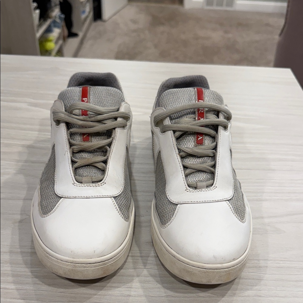 Prada White and Gray Men's Sneakers